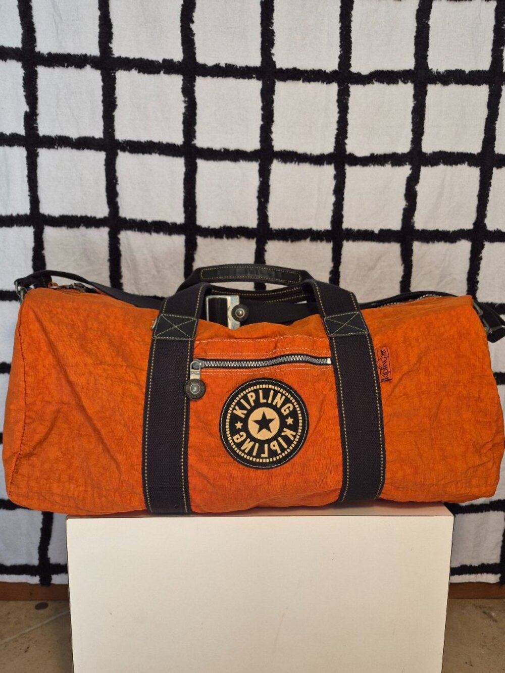 Kipling Large Orange Duffel Travel Bag